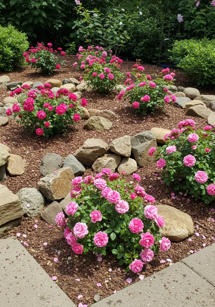 Compact Rock and Rose Garden