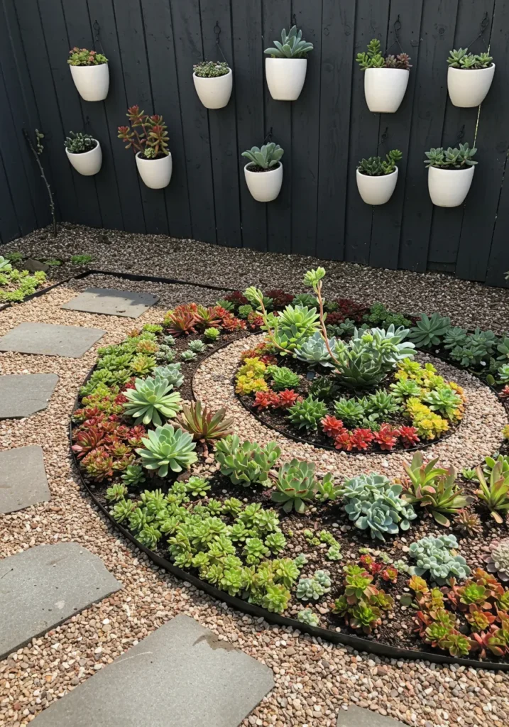 Corner Succulent Rock Display