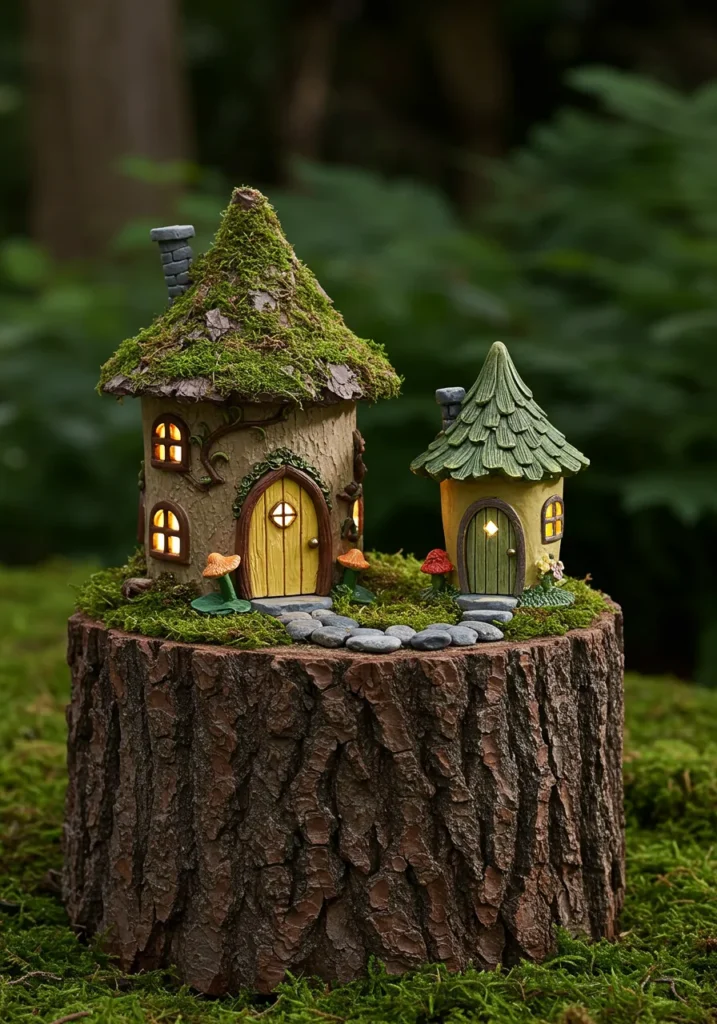Fairy House Tree Stump Corners