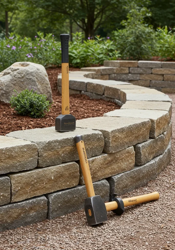 Natural Stone Wall with Rustic Charm