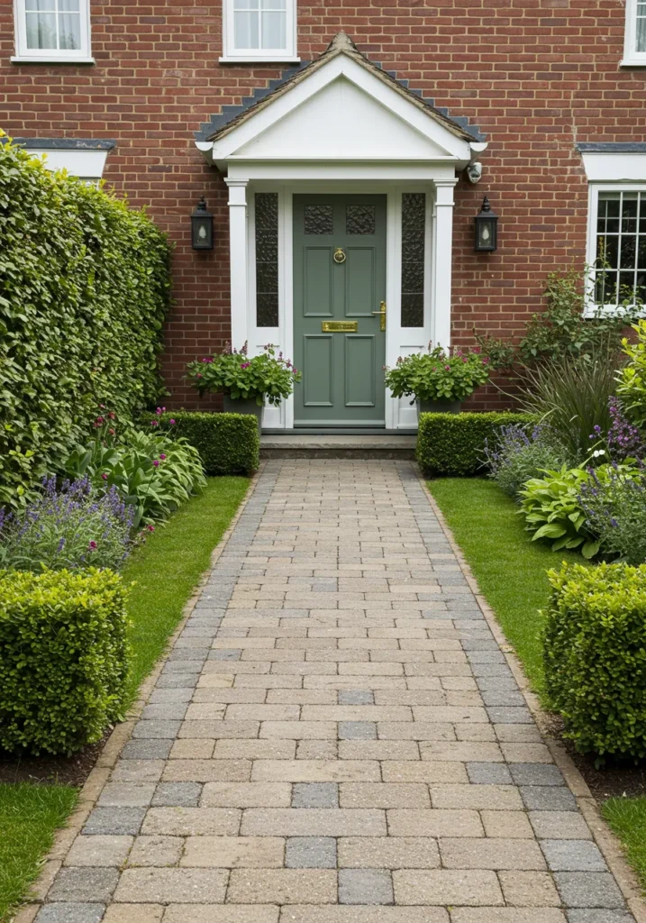 Paved Pathways with Green Edging