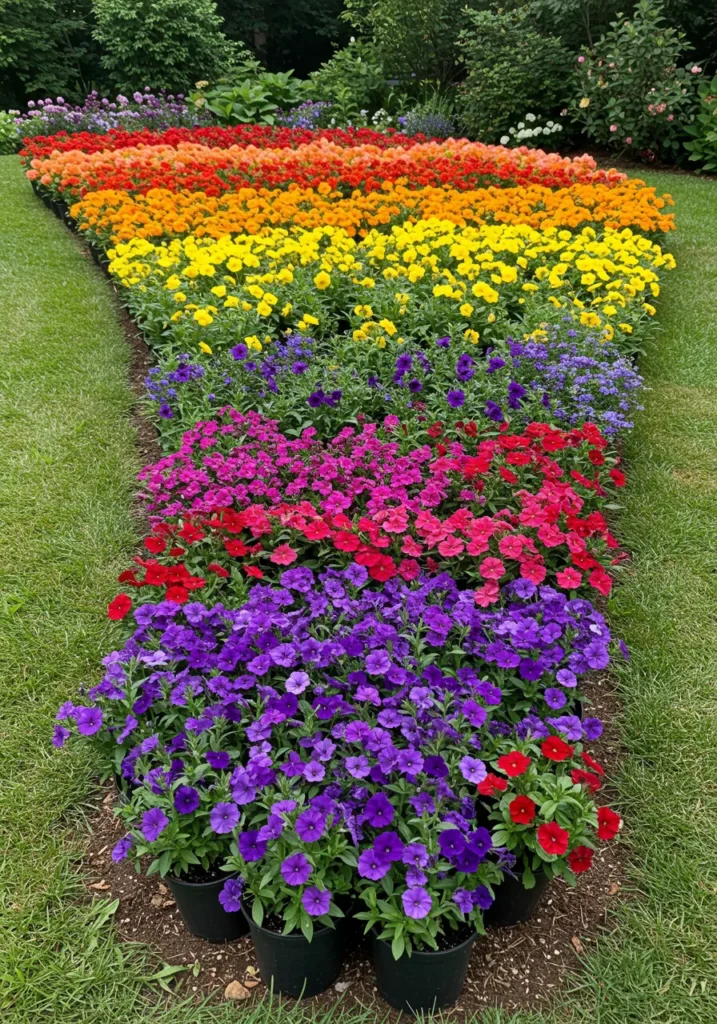 Rainbow Flower Beds