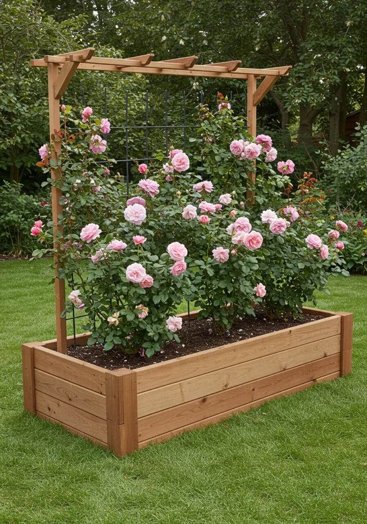 Raised Bed Rose Border