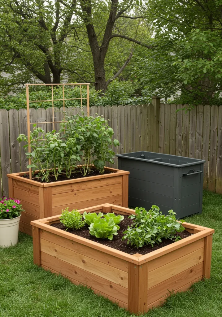Raised Wooden Garden Beds