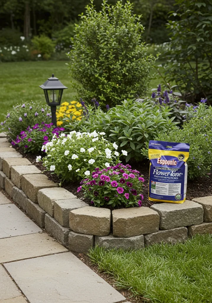 Rock Border Flower Garden