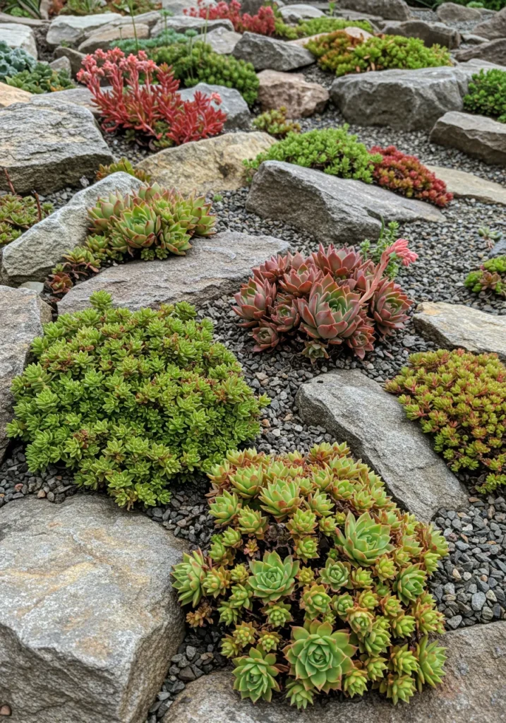 Rock Garden with Succulents