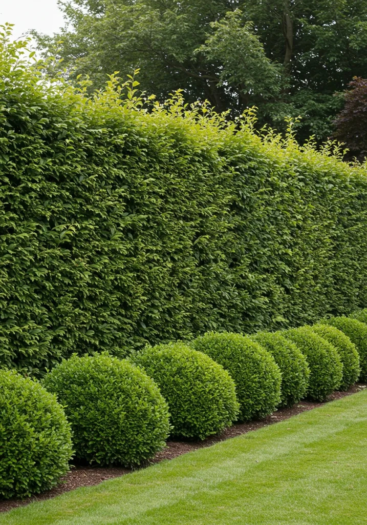 Tall Hedges and Evergreen Borders