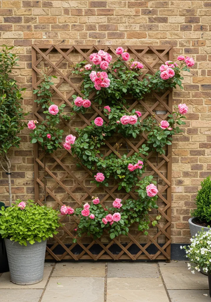 Vertical Trellis Rose Wall