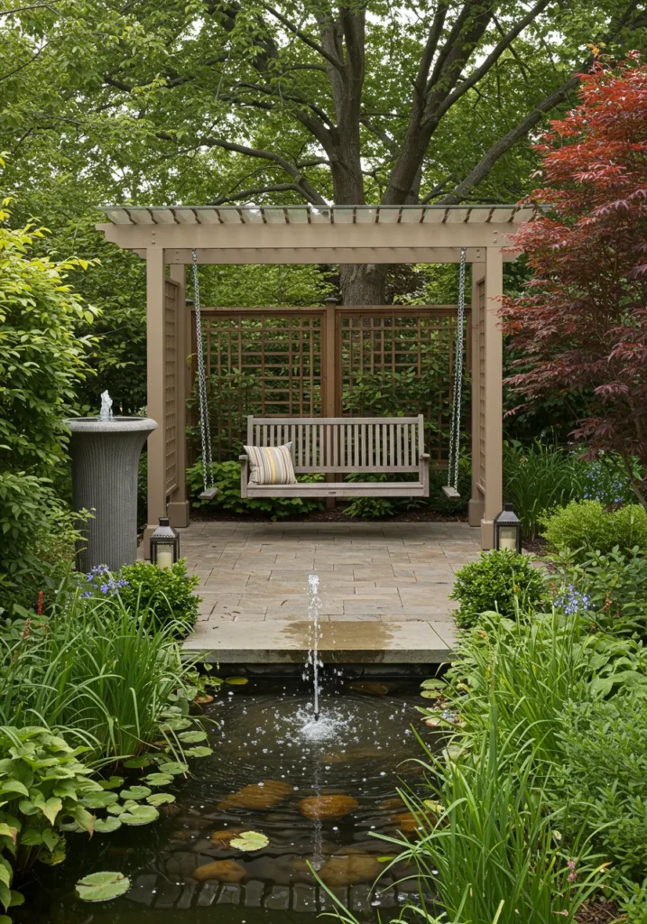 Water Features with Secluded Seating