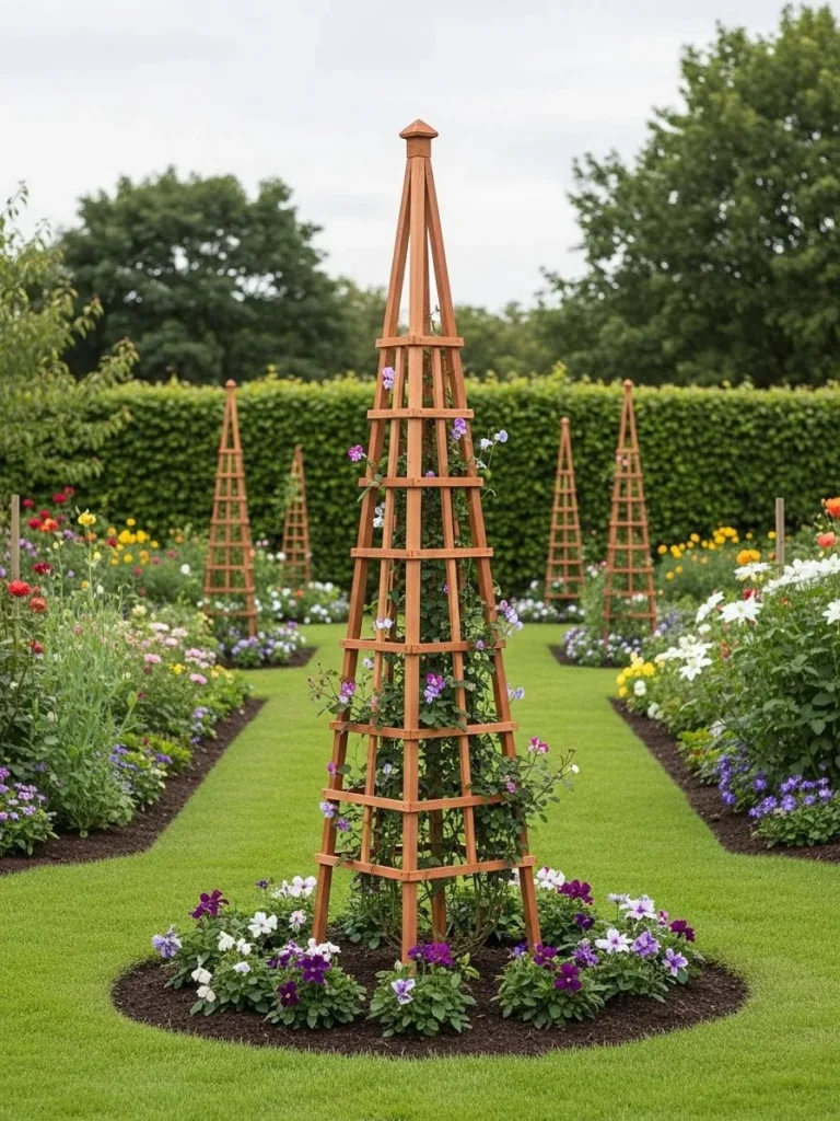 Classic Wooden Obelisk for Elegance