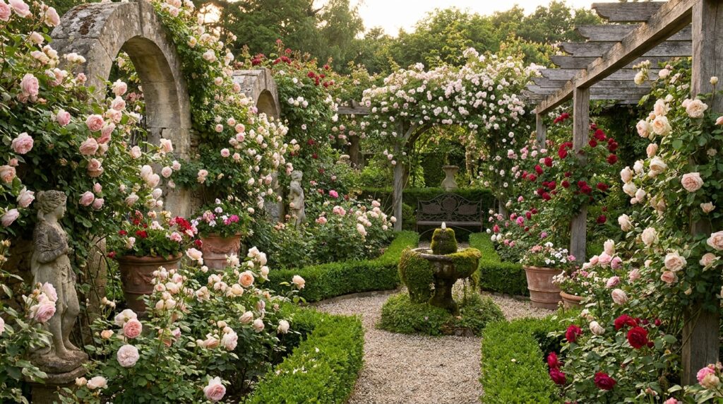 10 Romantic Rose Garden Ideas With Classic Garden Charm