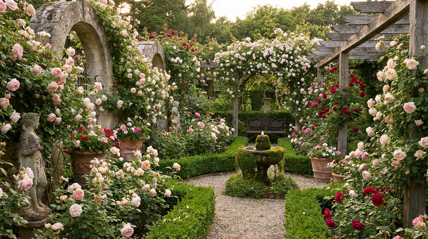 10 Romantic Rose Garden Ideas With Classic Garden Charm