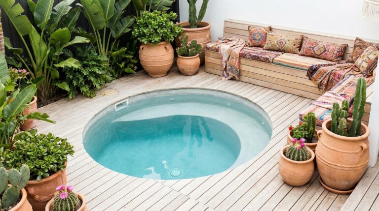 12 Boho Swimming Pool Aesthetic Ideas for Small Yards