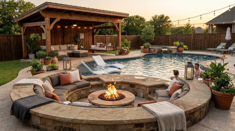 12 Outdoor Pool Area Ideas with Cozy Seating