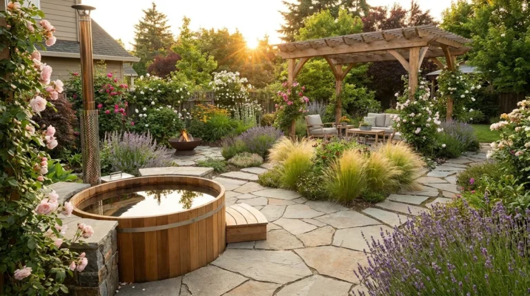 12 Backyard Design Ideas with Hot Tub & Garden Style