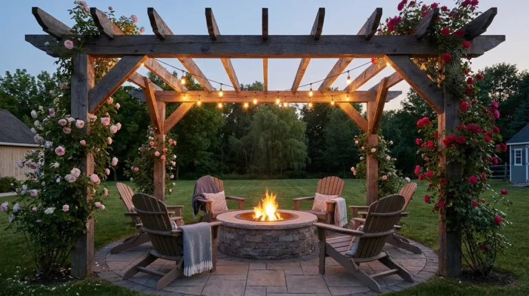 11 Fire Pit Pergola Designs for Cozy Backyard Retreats