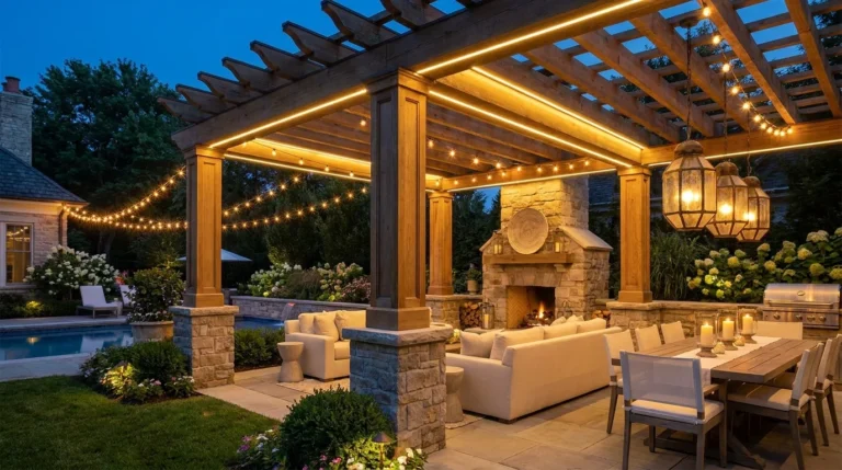 10 Luxury Pergola Lighting Ideas for Elegant Backyard Style