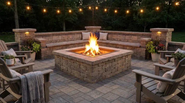12 Square Fire Pit Ideas with Pavers for Outdoor Spaces