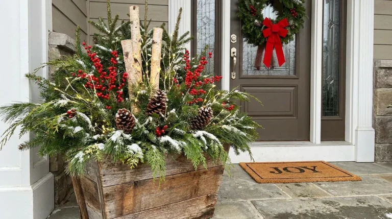 11 Christmas Planter Ideas for Outside Your Front Door