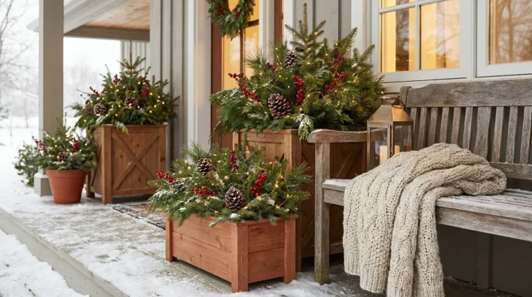 15 Winter Outdoor Planter Ideas for a Cozy Front Porch