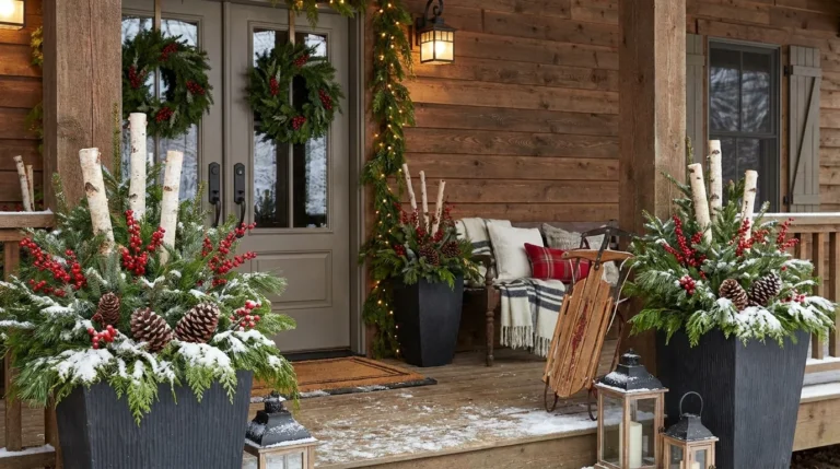 11 Winter Porch Decor Ideas With Outdoor Planters